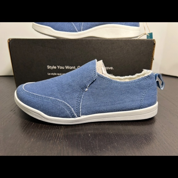Vionic Beach Malibu Canvas Sneakers/Shoes Denim Blue Womens Size 5 Wide - Picture 6 of 16